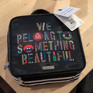 Sephora Black Cosmetic Bag with Vibrant Text